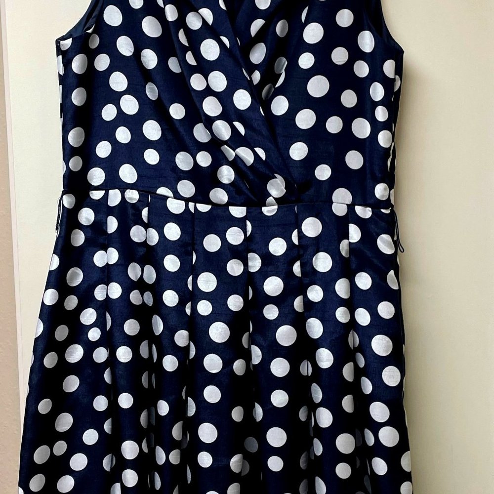 Never worn - Blue polka dot dress size 14